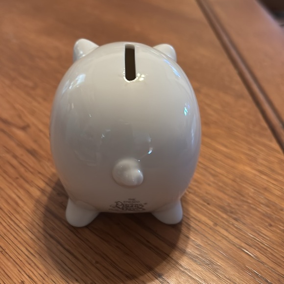 🌿Vintage Precious Moments piggy bank. interesting double stopper see photo - Picture 4 of 6
